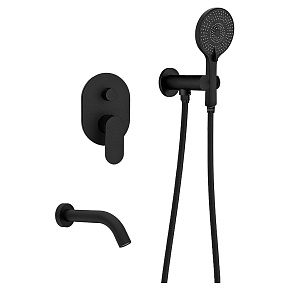 Душевой комплект AVS Beauty Н811-703-1-MB черный матовый