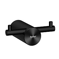 Крючок для ванной универсальный Raiber Premium, Graceful, RPB-80005, матовый черный