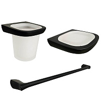 Набор AVS Neo 3в1, черный, с полотенцедержателем 75 см