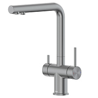 Смеситель для кухни AVS PureRiver 827-160-GM оружейная сталь, Г-образный излив