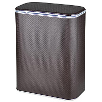 Корзина для белья AVS Mand Plus, 45x25 см, шоколад/хром, с микролифтом