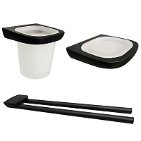 Набор AVS Neo 3в1, черный, с двойным поворотным полотенцедержателем 60 см