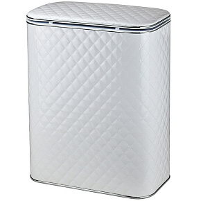 Корзина для белья AVS Mand Plus, 45x25 см, белый/хром, с микролифтом