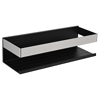 Полка AVS Hilla, 30 см, черный матовый/хром