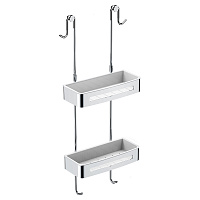 Полка AVS Kori, 30 см, хром, двухъярусная