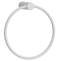 Полотенцедержатель AVS Slimmer, белый матовый, кольцо