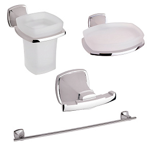 Набор AVS Neo Classic 4в1, хром, с полотенцедержателем 60 см