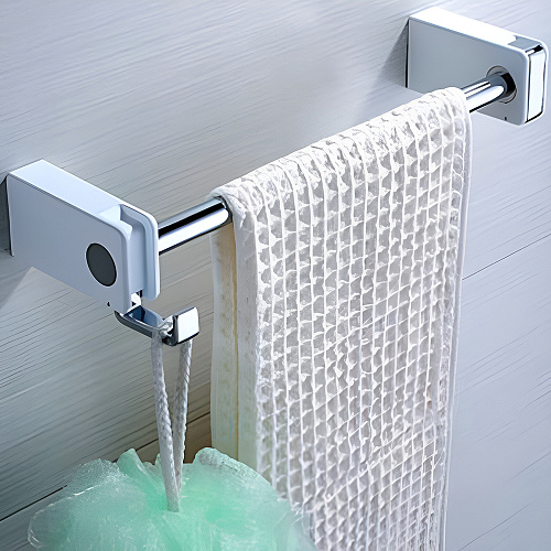 Полотенцедержатель AVS 30 см, хром/белый, двойной