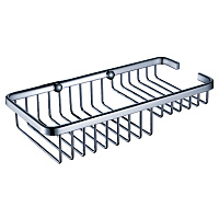 Полка AVS 880209 25,5 см рештка с мыльницей, хром