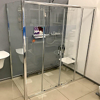 Душевой уголок AVS Квант макс 180x100 профиль хром, стекло прозрачное
