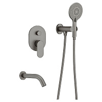 Душевой комплект AVS Beauty Н811-703-1-GM оружейная сталь
