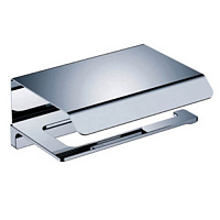Держатель для туалетной бумаги AVS Zeta хром, с полочкой