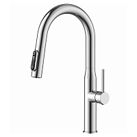 Смеситель для кухни с выдвижным изливом AVS PureRiver хром