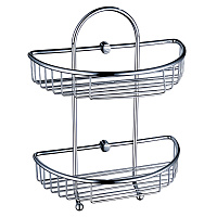 Полка AVS 880329 2-х ярусная, хром