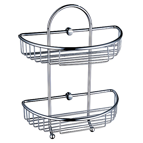 Полка AVS 880329 2-х ярусная, хром