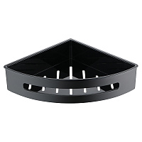 Полка угловая AVS Kori, 20х20 см, черный матовый