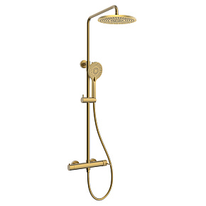 Душевая стойка AVS Pulse брашированное золото