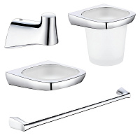 Набор AVS Neo 4в1, хром, с полотенцедержателем 75 см