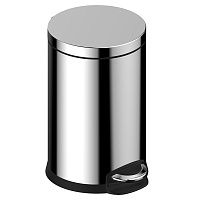 Ведро для мусора 12 литров круглое с крышкой нержавеющая сталь Универсал AVS, УЦЕНКА20%  / 2