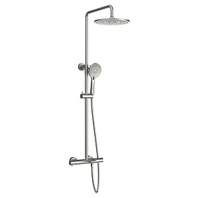 Душевая стойка с изливом AVS Elegant брашированный никель